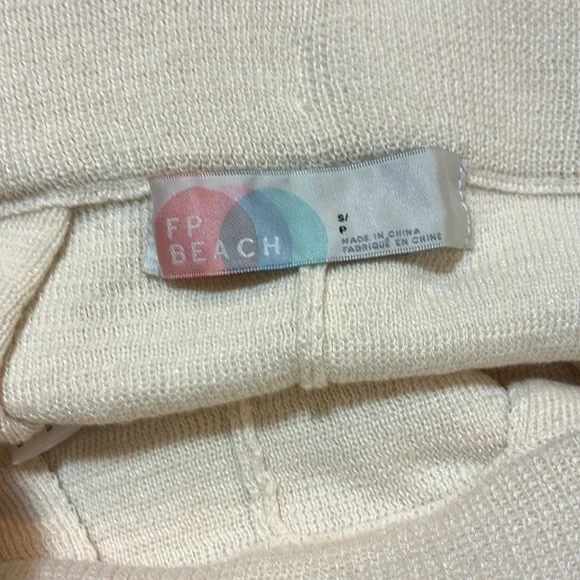 Free People Beach Freya Knit Pants Ivory Sz S - Picture 7 of 8